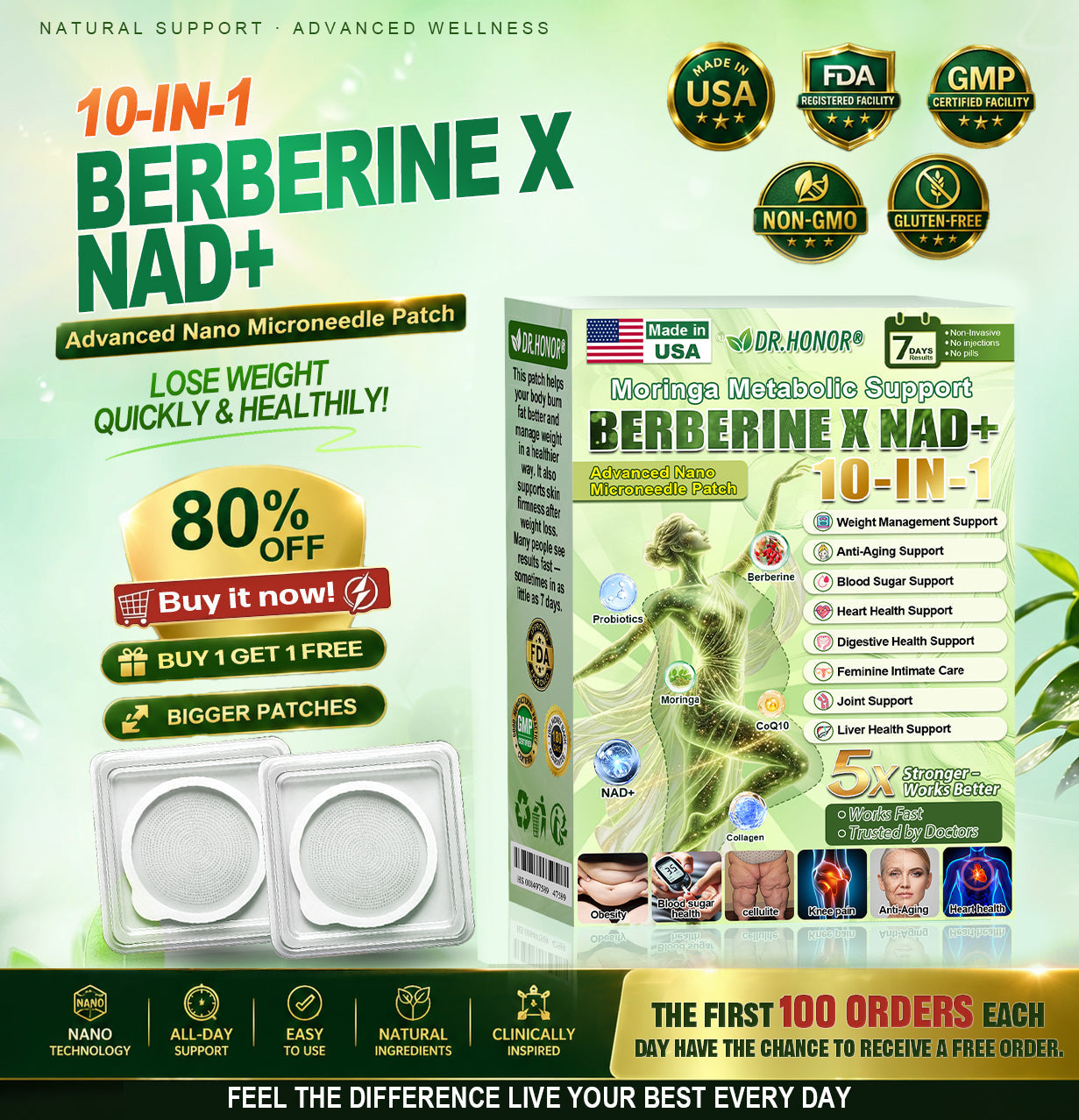 𝐃𝐑.𝐇𝐎𝐍𝐎𝐑® Metabolic Patch Extra 30% Annual Discount! Restore your fitness and health. You won’t get another chance like this for an entire year.